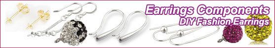 Silver Earrings Components 