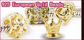 European gold charm Beads 