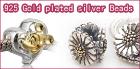 European gold plated silver Beads 