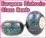 Dichroic Glass European Beads