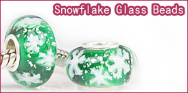 European Snowflake Glass Beads