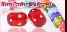 European Glass Beads with Crystal