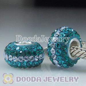 Jewelry silver beads with 90 crystal rhinestones Austrian crystal Jewelry beads
