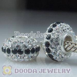 Jewelry silver beads with 90 crystal rhinestones Austrian crystal Jewelry beads