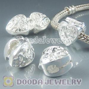Wholesale European style silver plated clip beads