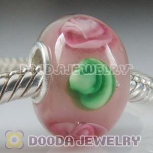 925 sterling silver single core Charm Jewelry glass beads