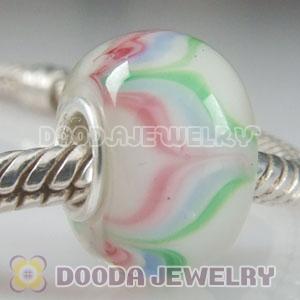 925 sterling silver single core Charm Jewelry glass beads