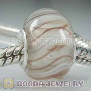 925 sterling silver single core Charm Jewelry glass beads