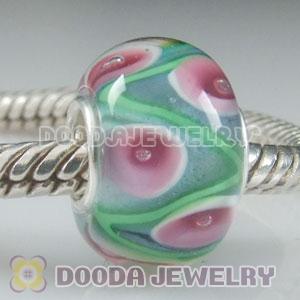 925 sterling silver single core Charm Jewelry glass beads