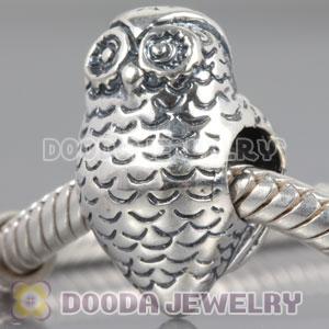 S925 Sterling Silver European Style Owl Beads