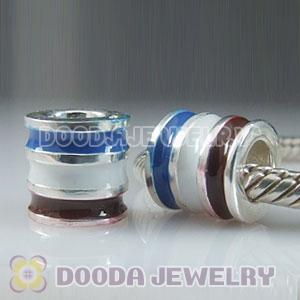 925 Sterling Silver European Style Enamel Beads