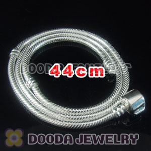 44cm 925 Silver Charm Jewelry Necklace without stamped Clip