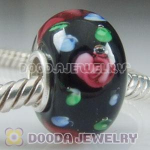 925 sterling silver single core Charm Jewelry glass beads