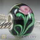 925 sterling silver single core Charm Jewelry glass beads