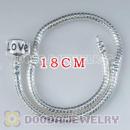 18CM Charm Jewelry silver plated bracelet with LOVE Stamped Lock