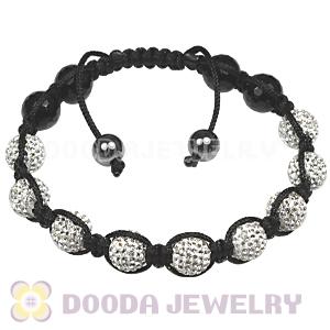 Black Onyx TresorBeads mens bracelets with Pave crystla bead