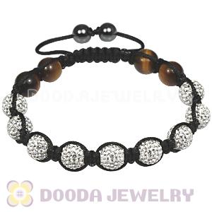 Black Onyx TresorBeads mens bracelets with Pave crystla bead