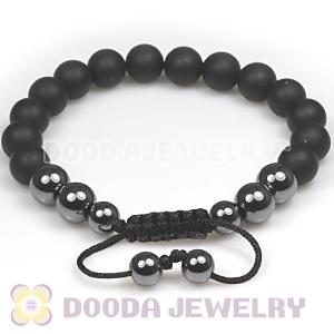 Black Onyx TresorBeads mens bracelets with Hemitite bead