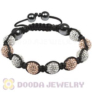 Fashion handmade TresorBeads Bracelets with pave Czech Crystal and Hematite beads 