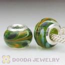 925 sterling silver double cores Charm Jewelry italian murano glass beads