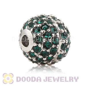 10mm Copper Disco Ball Bead Pave blue Austrian Crystal handmade Style