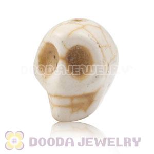 11×12mm Beige Turquoise Skull Head Ball Beads 