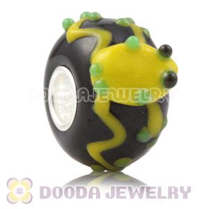 High Grade Murano Glass Frog Beads European Compatible 925 Silver Single Core