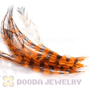 Thin Orange Dyed Bird Feather Hair Extension Wholesale