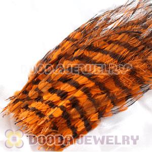 Thin Orange Dyed Bird Feather Hair Extension Wholesale