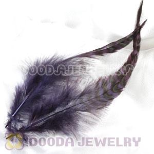 Natural Striped Black Strung Rooster Feather Hair Extension Wholesale