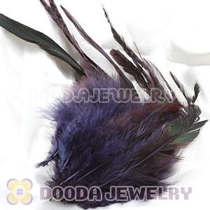 Natural Striped Black Strung Rooster Feather Hair Extension Wholesale
