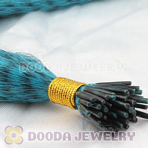 Striped Synthetic Blue Feather Hair Extension Wholesale