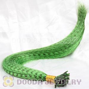 Striped Synthetic Green Feather Hair Extension Wholesale