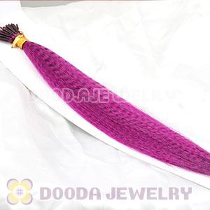 Striped Synthetic Pink Feather Hair Extension Wholesale