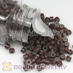 Wholesale Light Brown Silicone Micro Ring Beads For Hair Extension 