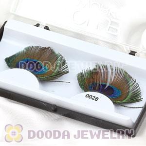 Fashion Radiant Peacock Tail Eye Feather False Eyelash Wholesale