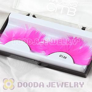 Fashion Dyed Pink Feather False Eyelash Wholesale
