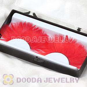 Fashion Dyed Red Feather False Eyelash Wholesale