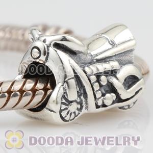 Antique 925 Sterling Silver Motorbicycle Charm Beads