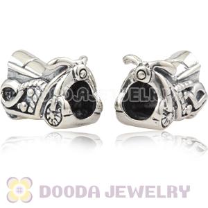 Antique 925 Sterling Silver Motorbicycle Charm Beads