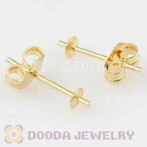 Gold Plated Sterling Silver Stud Earring Component Findings