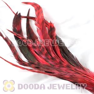 Natural Red Barred Plymouth Rock Rooster Feather Hair Extensions Wholesale