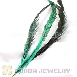 Natural Green Barred Plymouth Rock Rooster Feather Hair Extensions Wholesale