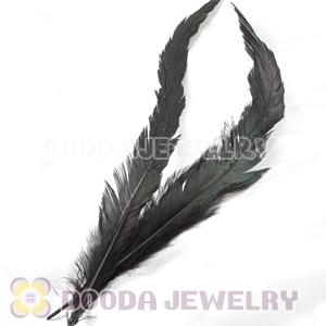 Natural Black Barred Plymouth Rock Rooster Feather Hair Extensions Wholesale