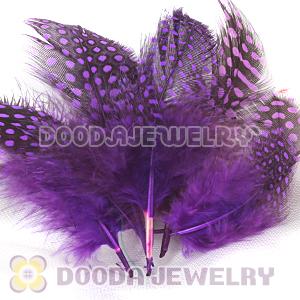 Purple Guinea Fowl Feather Hair Extensions Wholesale