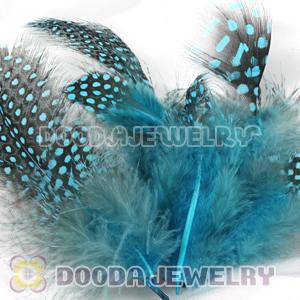 Blue Guinea Fowl Feather Hair Extensions Wholesale