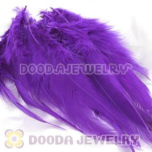 Purple Short Solid Rooster Feather Hair Extensions Wholesale