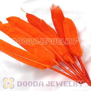Orange Goose Satinette Wing Feather Hair Extensions Wholesale