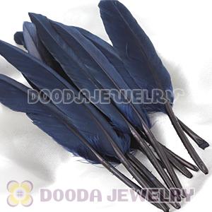 Ink Blue Goose Satinette Wing Feather Hair Extensions Wholesale