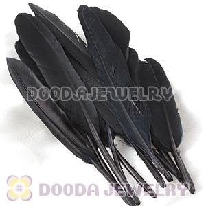Black Goose Satinette Wing Feather Hair Extensions Wholesale